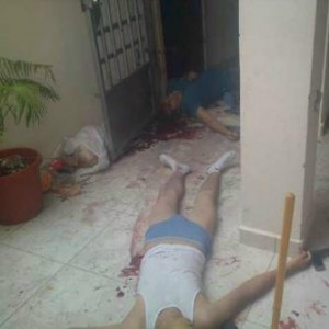 Casa de seguridad. Los cuerpos de dos supuestos sicarios.