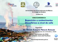 En El Colegio de Sinaloa habrá conferencia sobre contaminantes atmosféricos  a nivel de calle